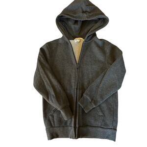 H&M Grey zip hooded sweatshirt size 6-8